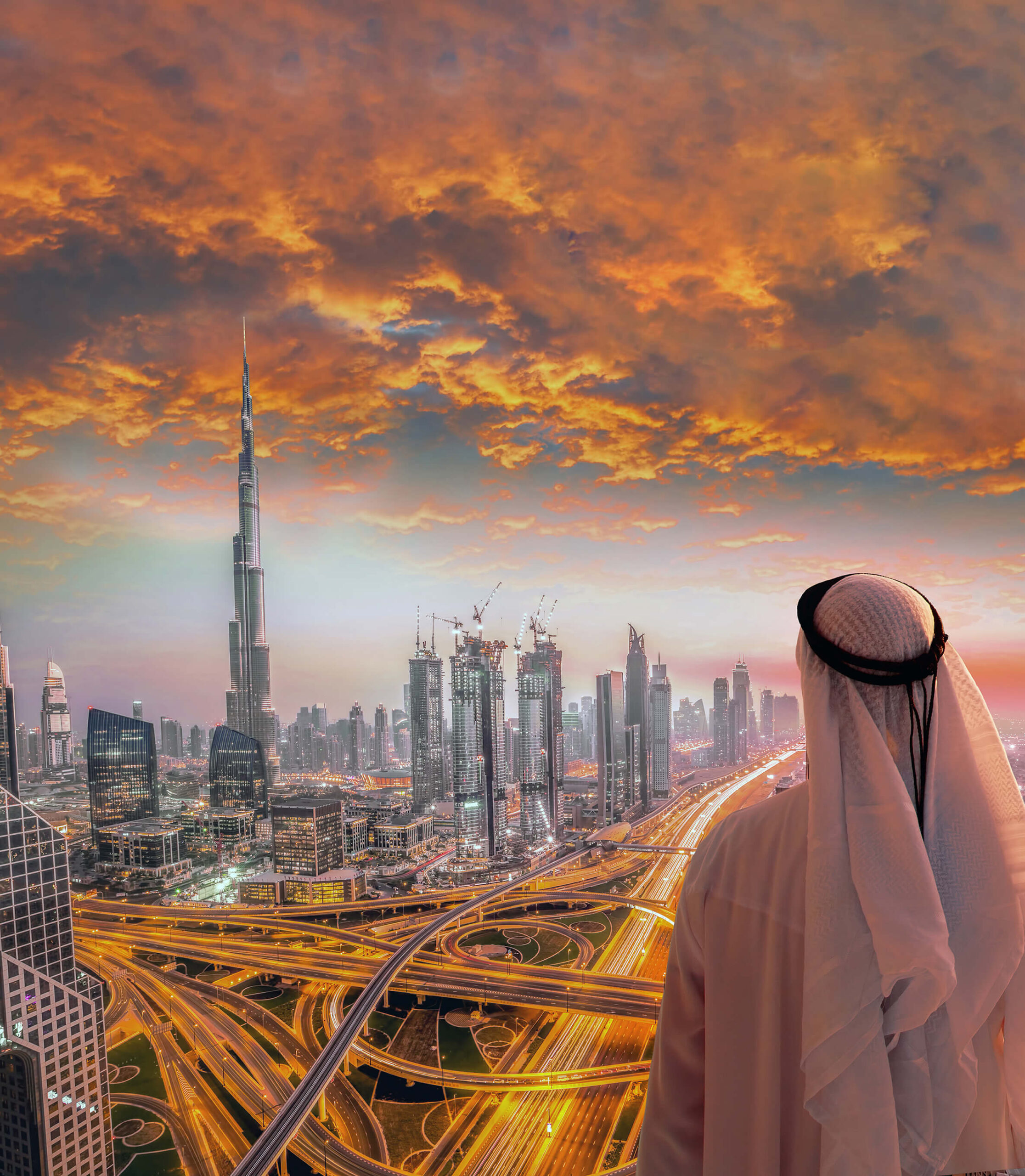 dubai, khalifa, burj, city, uae, united, arab, emirates, downtown, building, tallest, modern, tower, architecture, urban, skyscraper, skyline, road, marina, arabian, evening, man, people, male, arabic, drone, aerial view, sea, vacation